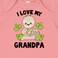 thumbnail image 4 of Inktastic Cute Sloth I Love My Grandpa with Green Leaves Boys or Girls Baby Bodysuit, 4 of 5