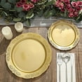 thumbnail image 5 of BalsaCircle 10 Gold 10" Plastic Salad Plates Gold Trim Wedding Party Catering Tableware, 5 of 8