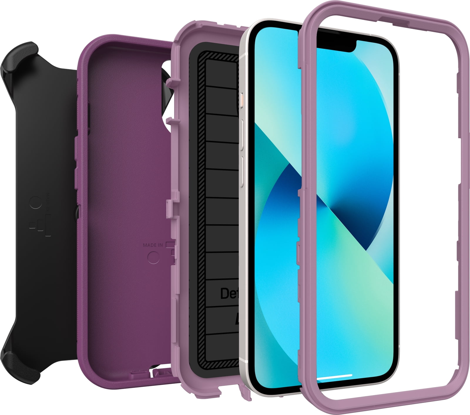 OtterBox Defender Series Pro Case for Apple iPhone 13 - Purple