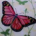 thumbnail image 3 of Colorful Butterflies Hand Painted Mouth Blown Glass Ornament, 3 of 4