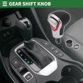 thumbnail image 2 of Pomo de cambio automático Unique Bargains para Audi A5 2008-2015, cuero sintético perforado tono plateado negro, 2 of 6