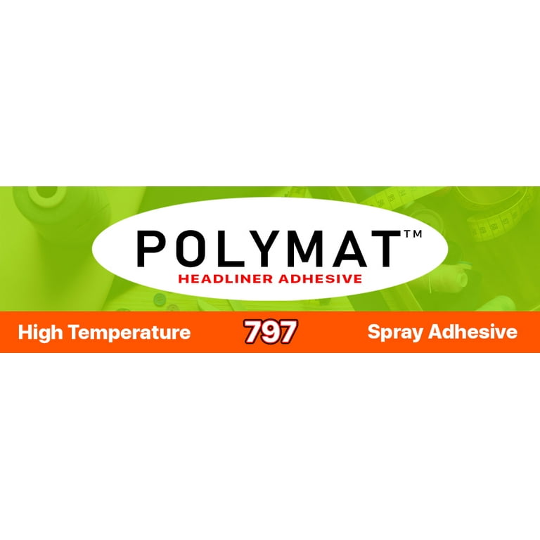 6 latas (13 onzas netas/lata): Polymat 797 Adhesivo en aerosol de alta  temperatura: pegamento de alta temperatura de grado industrial, resistente  al