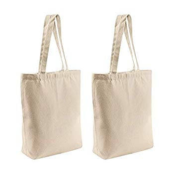 2 Pcs Reusable Large Canvas Tote Bags with Separate Packaging,Multi-purpose Blank Canvas Bags ...