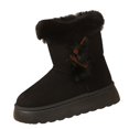 thumbnail image 3 of Jamicy Women's Slip On Winter Snow Boots Warm Lining Comfortable Fashion Booties Round-Toe Comfortable Snow Boots, 3 of 10