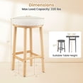 thumbnail image 3 of Barara King Upholstered Barstools Set with Boucle Fabric Seats, 27 Inch Height Stools for Kitchen Counter, Dining Table with Soft Textured Comfort, White, 3 of 5