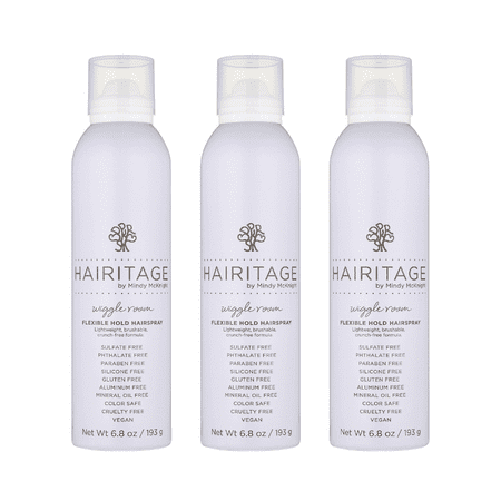 Hairitage Wiggle Room Volumizing Flexible Hold Hair Spray, 6.8 fl oz (Pack of 3)