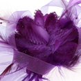 thumbnail image 3 of Diadema de Pelo de Malla con Plumas Artificiales Zulema Sombrero de mujer fascinante, 3 of 8