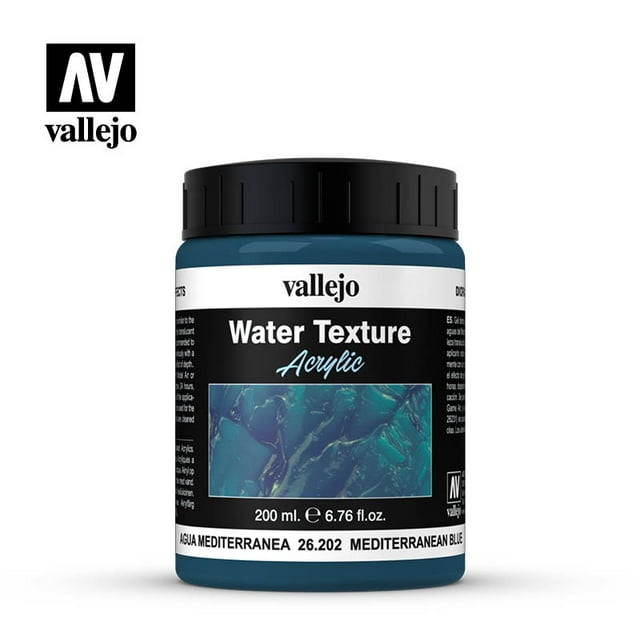 Vallejo Diorama FX Texturas de Agua 200 ml (6.76 fl.oz.) - Pigmentos Permanentes y Resinas Acrílicas Base Agua, Ideal para Miniaturas, Maquetas a Escala y Dioramas