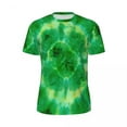 thumbnail image 4 of T Shirt For Men Sportswear For Male Green Tie Dye Novelty Abstract Print Summer Tees O Neck Awesome, 4 of 7