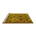 thumbnail image 2 of Ahgly Company Machine Washable Indoor Round Oriental Yellow Industrial Area Rugs, 7' Round, 2 of 4
