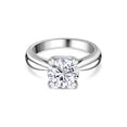 thumbnail image 2 of 925 Sterling Silver Ring Anniversary Gift Ring Moissanite Engagement Ring Promise Ring For Women, 2 of 5
