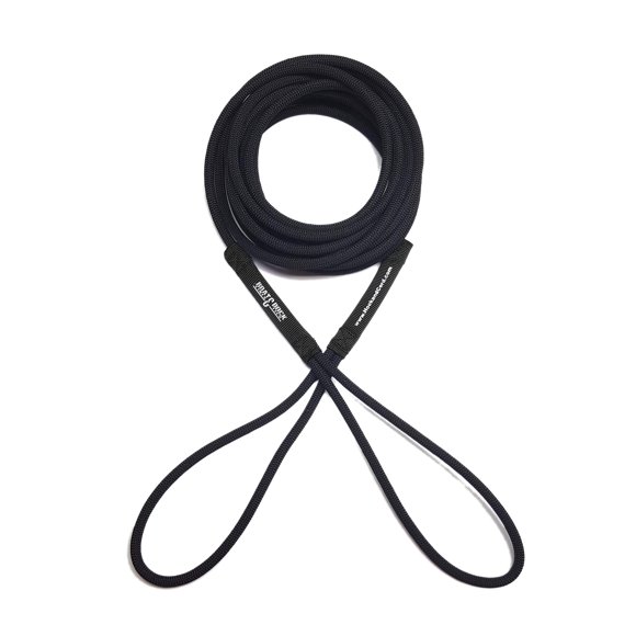 Boat Line Rope Bungee - Heavy Duty Line for Launching, Retrieving, Mooring and Docking (Black/Black, 15 Feet)