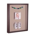 thumbnail image 2 of ArtToFrames 20x28 Inch Shadow Box Picture Frame, with a Verlinga Brown 1 Wide Shadowbox frame and Grey Beige Mat Backing (4656), 2 of 7