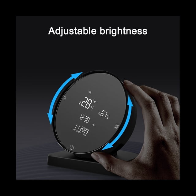 Tuya WIFI USB Recargable Detector de Temperatura y Humedad Hogar HabitacióN del HigróMetro Pantalla LCD Controlador IR
