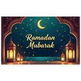 thumbnail image 5 of Elegant Ramadan Mubarak Lanterns Moon Gold Royal Blue Backdrop Banner Eid Celebrations Event Decor Muslim Festival Decorations Party Supplies, 5 of 7