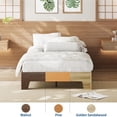 thumbnail image 7 of Twin Size Wood Bed Frame, Platform Bed Frame with 4 Strong Wooden Slat and 8 Metal Slat Support, Without Headboard, No Box Spring Needed, 7 of 7