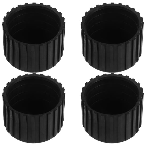 TABLETREANDS 4Pcs Black Rubber Round Fitness Equipment Feet Pads for Gym Use Scratch-resistant