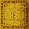 thumbnail image 1 of Ahgly Company Indoor Square Oriental Yellow Industrial Area Rugs, 4' Square, 1 of 4
