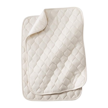 American Baby Company Waterproof Quilted Lap and Burp Pad Cover made with Organic Cotton Top Layer, Natural Color, 2 Pack