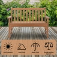 thumbnail image 5 of Ktaxon Outdoor Bench for 2-Person, All-Weather HDPE Park Bench, 800Lbs Heavy Duty Comfortable Patio Seating for Porch Park Garden Deck, Teak Color, 5 of 10