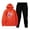 Orange, variant on Hueook Women 2 Piece Outfits Sets Women's Casual Printed Pocket Hoodie with Long Sleeves and Pants Set Dark Gray 3X