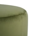 thumbnail image 4 of Christopher Knight Home 30" Velvet Upholstered Round Ottoman, Wood Frame, Olive Green, 4 of 9
