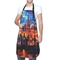 thumbnail image 2 of Zufioo Magical Stained Glass Castle Print Adult Waterproof Apron, Cooking Apron, Flower Arranging and Painting Apron-Adjustable Straps, with Pockets, Kitchen Supplies-One Size, 2 of 9