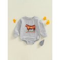 thumbnail image 2 of Nygoyerh Newborn Baby Girls Boys Romper 3M 6M 12M Cattle Letter Print Jumpsuit Long Sleeve Sweatshirt Crew Neck Outfits Casual Infant Clothing, 2 of 8