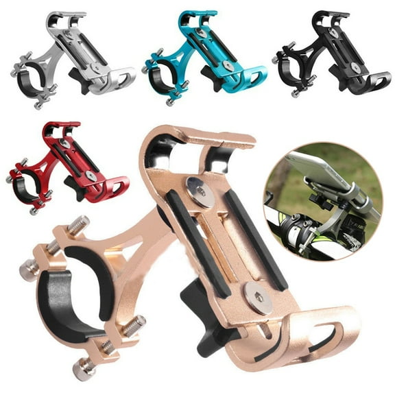 EIMELI Anti Shake Motorcycle & Bike Cell Phone Holder For MTB GPS With 360° Aluminum Clamp Arms Universal Bicycle Smartphone Mount (Gold, Red, Black, Gray, Blue)
