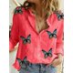 thumbnail image 1 of Camisas elegantes de lino y algodón para mujer, blusas informales con botones sólidos y solapa, blusas sueltas de manga larga para primavera y verano, Blusas tipo túnica Tan Jianjun unisex, 1 of 2