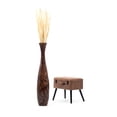 thumbnail image 6 of Leewadee Large Brown Light Brown Home Decor Floor Vase – Wooden Tall Farmhouse Decor Flower Holder For Fake Plant And Pampas Grass, 6 of 7