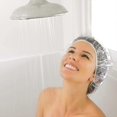 thumbnail image 5 of 100PCS Disposable Shower Caps, Individually Wrapped Waterproof Shower Caps, Home Use, Hotel Portable Travel - Transparent, 5 of 5