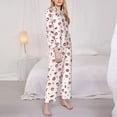 thumbnail image 3 of Balery Lips Kiss Conjunto de Pijama con Estampado para Mujer, Conjunto de Dos Piezas con Manga Larga, Ropa de Dormir Suave con Bolsillos, Pijamas Cómodos-Small, 3 of 7