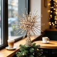thumbnail image 5 of Christmas Tree Topper, 11.8 in x 9.4 in x 9.4 in, Iron, for Shelf, Mantel and Table Display, Gold, 5 of 7