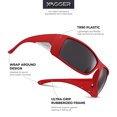 thumbnail image 5 of Xagger Oversized Wrap Around Sport Polarized Sunglasses for Men Driving Fishing Golf TR90 Frame Sun Glasses, 5 of 6
