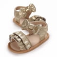 thumbnail image 6 of Otqutp Summer Sandals for Kids Baby Toddler Girls PU Leather Soft Open Toe Summer Sandals Flower Princess Flat Shoes for Summer Flat Sole Shoes, 6 of 6