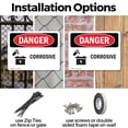 thumbnail image 3 of (2 Pack) Corrosive OSHA Danger Sign 10 Inch X 7 Inch Indoor / Outdoor Rust-Free Aluminum Metal Signs for Workplace, Workshop, and Construction Site, Made in the USA, 3 of 8