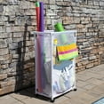 thumbnail image 4 of Essentially Yours Slim Rolling Pool Noodle Storage Organizer Bin, Space Saver, (14.4" W x 24.6" L x 42.5" H), White Style 428546, 4 of 10