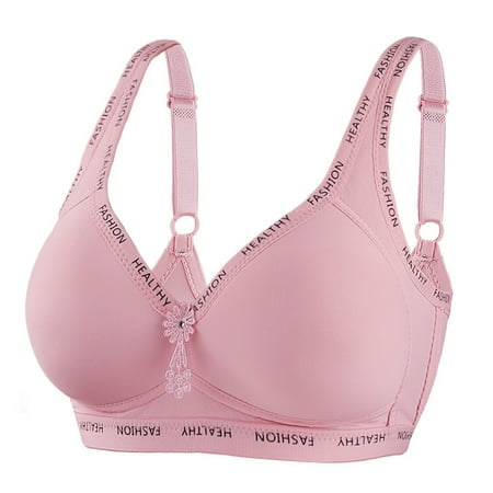 hcuribad Sports Bras for Women 2024 New Arrival Women s Comfortable Breathable Thin Seamless Non-wired Gathering Sports Bra Wireless Bras Bras for Women Plus Size Bras (Clearance) Watermelon red 40