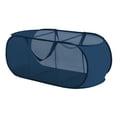 thumbnail image 4 of Cesto de ropa sucia plegable, cesto de ropa sucia plegable, cesto de ropa sucia de malla liviana, para sala de estar, dormitorio, baño, bufanda, 3 Rejillas Azul BLESIY Cesto de la ropa, 4 of 8