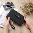 thumbnail image 4 of Hukapapa Bolso de mujer con lazo, estuche largo para lápices, monedero, bolso para teléfono móvil para mujer, negro, 4 of 5