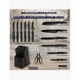 thumbnail image 2 of Juego De Cuchillos De Cocina Acero Inoxidable Color Negro, 2 of 4