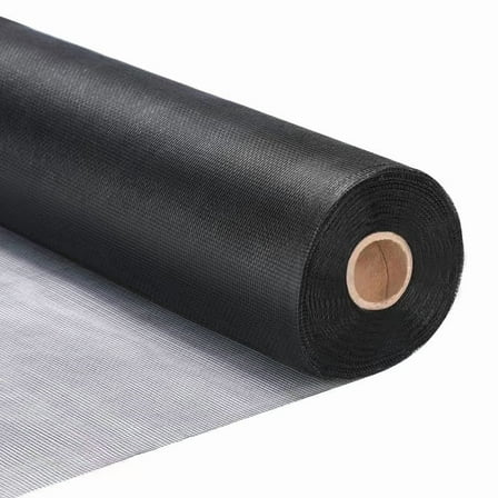 Pololo 36" x 100' Black Fiberglass Window Screen Roll Durable Screen Mesh for DIY Repair and Rescreening of Windows and Doors