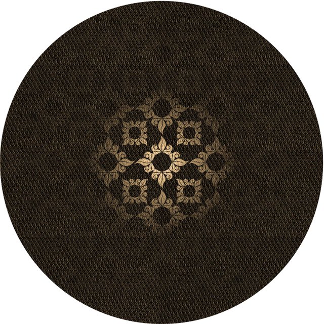 Ahgly Company Machine Washable Indoor Round Transitional Chocolate Brown Area Rugs, 3' Round