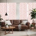 thumbnail image 2 of Ambesonne Pink Window Curtains, Flying Dreamy Swan Moon Art, Each 28" W x 84" L, Earth Yellow Pink and Rose, 2 of 5
