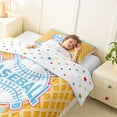 thumbnail image 4 of Erosebridal Light Blue Waffle Baseball & Bat Logo Graphic Twin Comforter Sets 3-Piece, Baseball Graphic Bedding Set for Boys And Girls Kids,Super Cozy Room Decor, 4 of 6