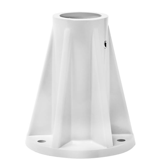 Saftron 6" Surface Mount Base for 1.9" OD Swimming Pool Ladder/Rail, White