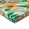 thumbnail image 2 of Ambesonne Flower Emoji Fitted Sheet, Saying and Floral Aura, California King, Pale Green and Dried Rose, 2 of 3