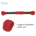 thumbnail image 2 of Uxcell 12 Skeins Embroidery Floss 8m Each Long Fiber Cotton Cross Stitch Thread Red, 2 of 6