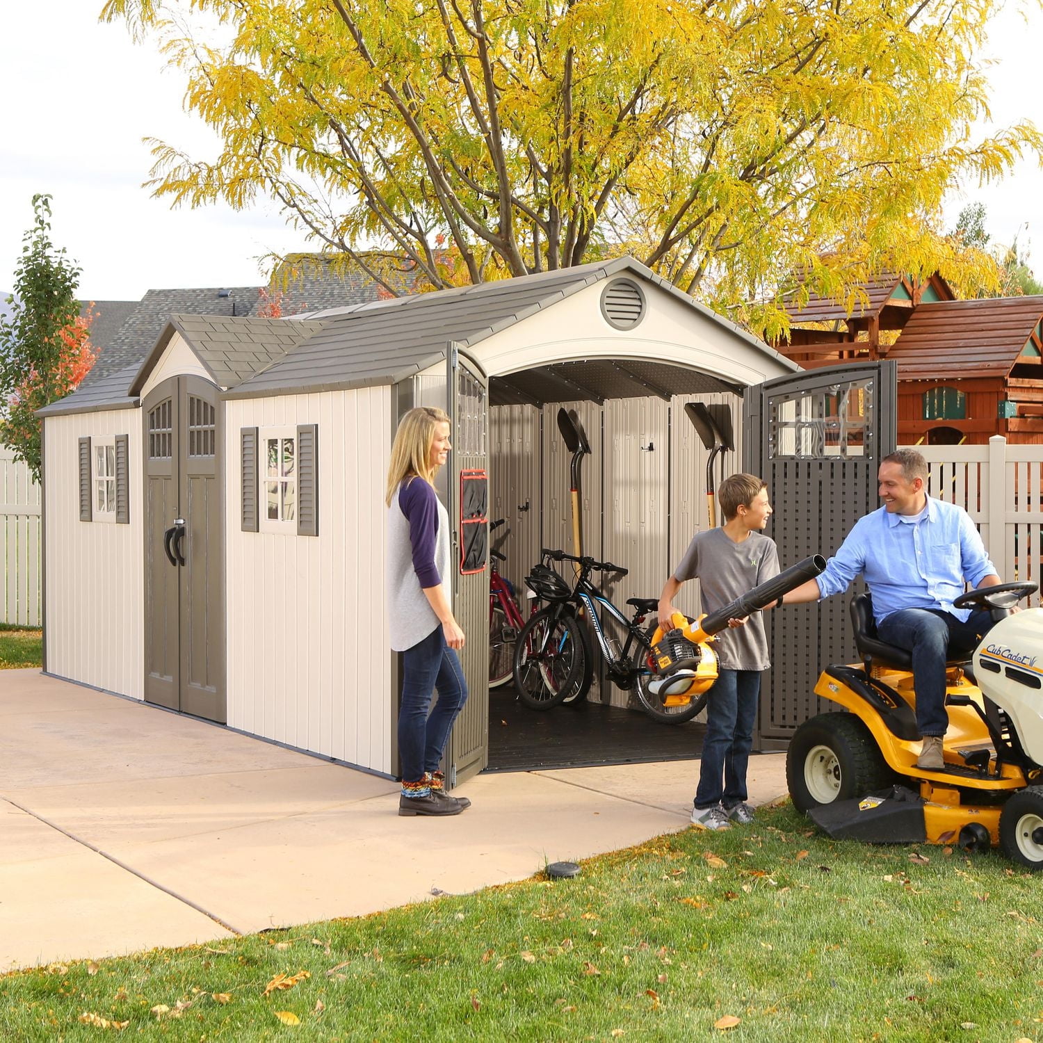 Lifetime Outdoor Storage Shed, 20 ft x 8 ft With Dual Side Entry